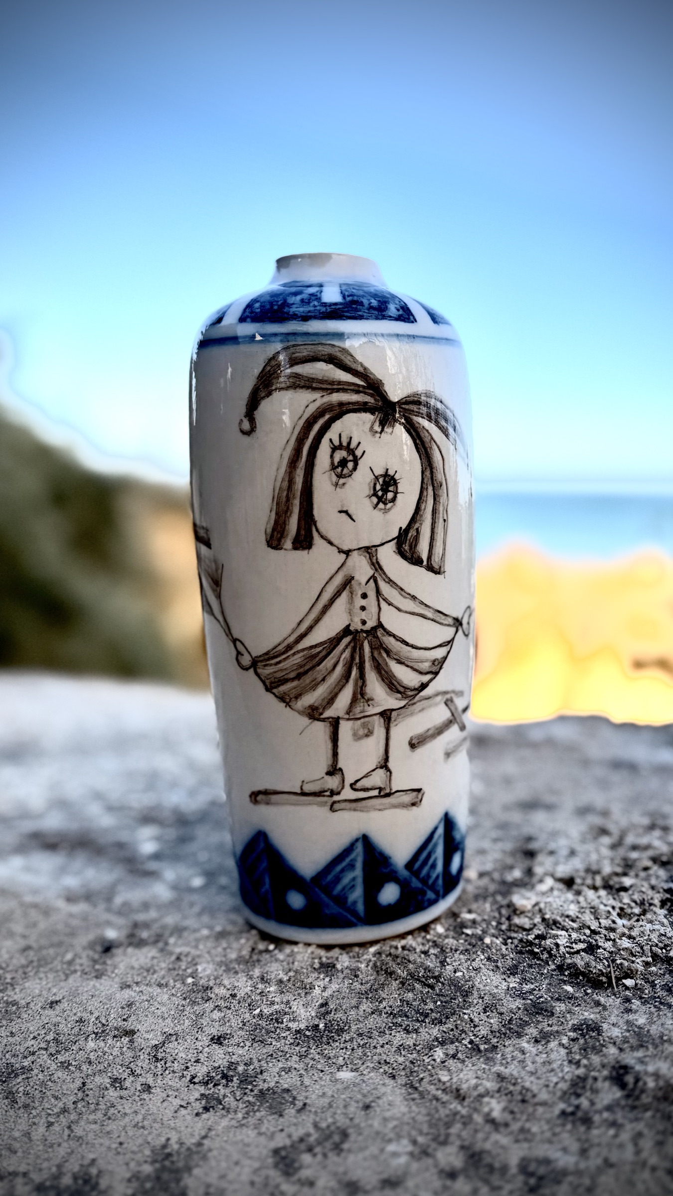 Girl by the Sea Vase